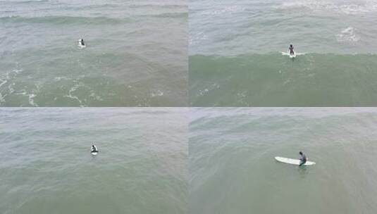 海浪沙滩海浪拍打沙滩航拍旅拍素材潮汐高清在线视频素材下载