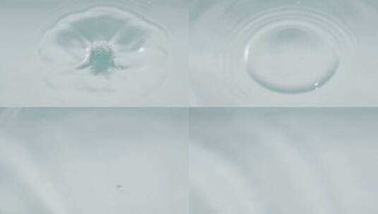 水滴入水中慢镜头升格实拍空镜高清在线视频素材下载