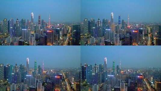 广州珠江新城CBD广州CBD广州城市夜景高清在线视频素材下载