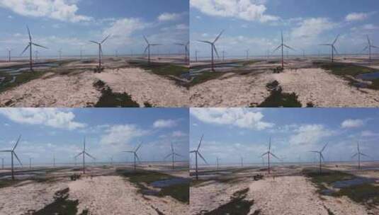 巴西标志性的雨水湖和沙丘。Lencois Maranhens巴西。高清在线视频素材下载