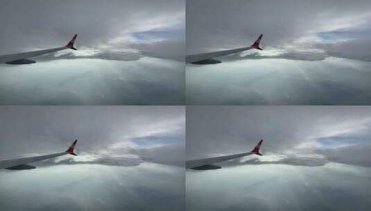 飞机下的云海高清在线视频素材下载