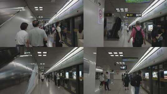 上海地铁站场景高清在线视频素材下载