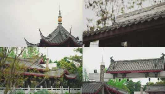 中式园林古朴人文历史建筑高清在线视频素材下载