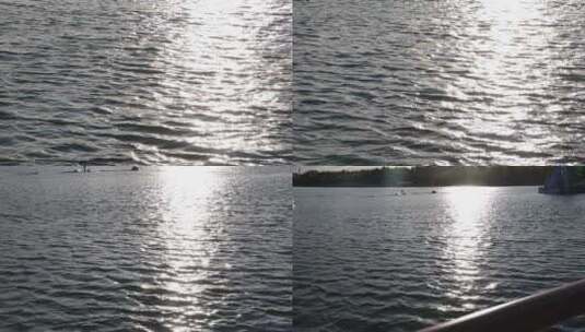湖面波光粼粼的水波纹高清在线视频素材下载