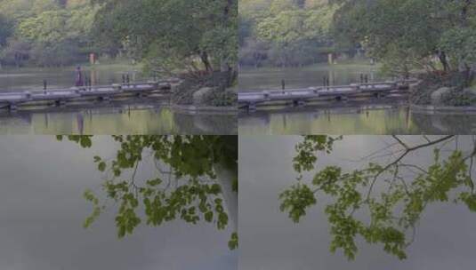 黄埔创业公园湖水倒影高清在线视频素材下载