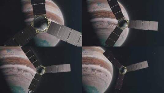 在木星附近运行的卫星高清在线视频素材下载