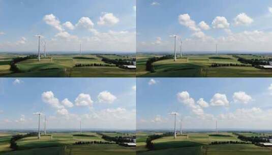 国家电网 风车发电 风电系统高清在线视频素材下载