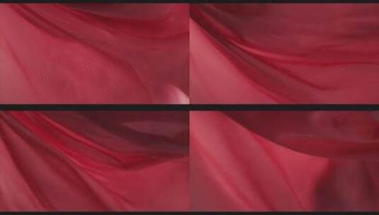 红绸红布飘动背景高清在线视频素材下载