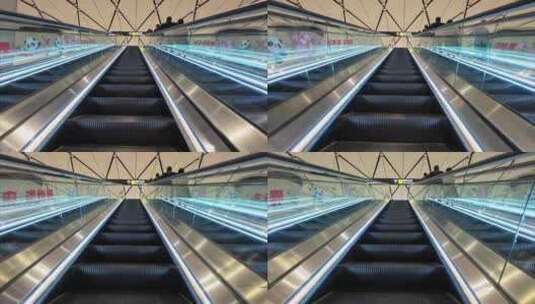 四川天府国际机场自动扶梯高清在线视频素材下载