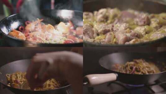 【合集】烹饪炒制美食高清在线视频素材下载