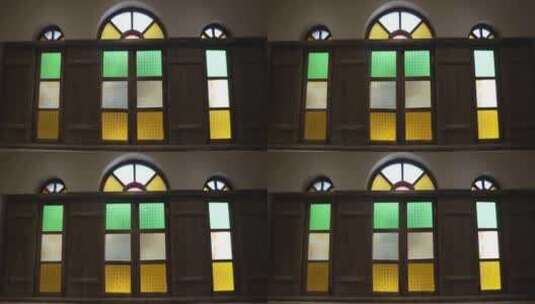 染色玻璃窗高清在线视频素材下载
