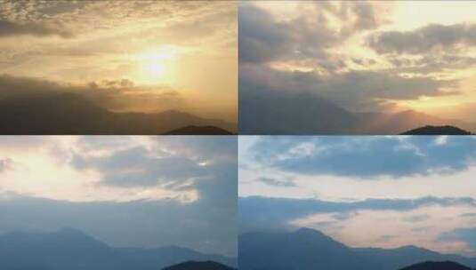 阳光穿过云层延时摄影高清在线视频素材下载