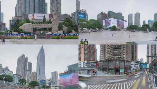 重庆商业街延时高清在线视频素材下载