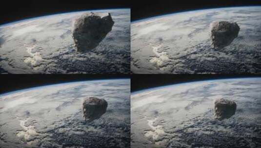 陨石砸向地球高清在线视频素材下载