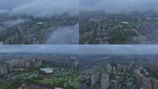 杭州航拍-城北亚运公园（穿云2）高清在线视频素材下载