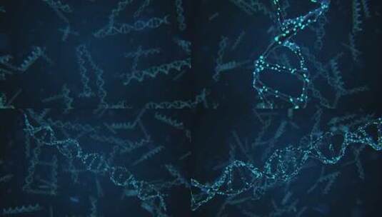 蓝色科技DNA 素材高清在线视频素材下载