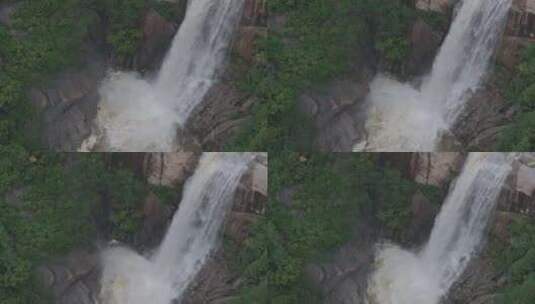 雨后泰山，悬崖飞瀑，高山流水，高清在线视频素材下载