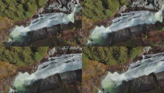 奥地利阿尔卑斯山的克里姆尔瀑布高清在线视频素材下载