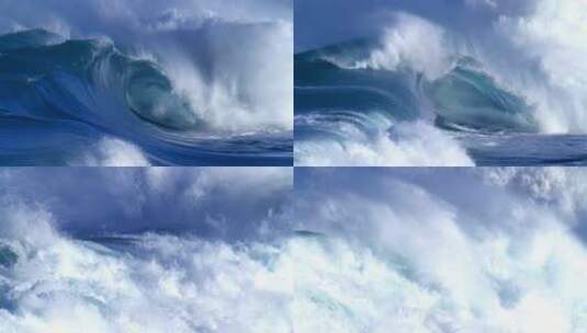 海浪冲击大海海洋巨浪翻滚汹涌澎湃慢镜头高清在线视频素材下载