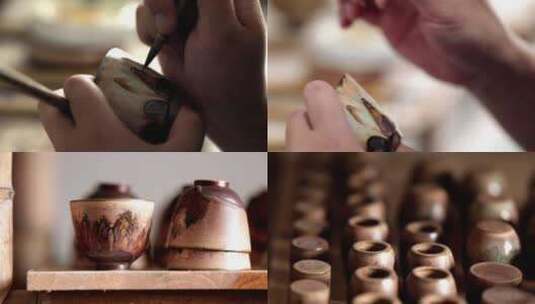 非遗传承手艺-陶瓷制作高清在线视频素材下载