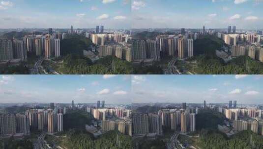 贵阳花果园密集高楼建筑航拍高清在线视频素材下载