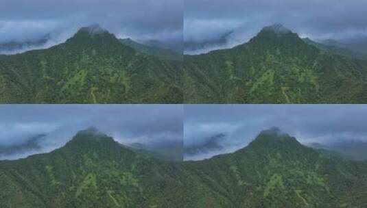 无人机飞越夏威夷欧胡岛史诗山脊户外探险高清在线视频素材下载