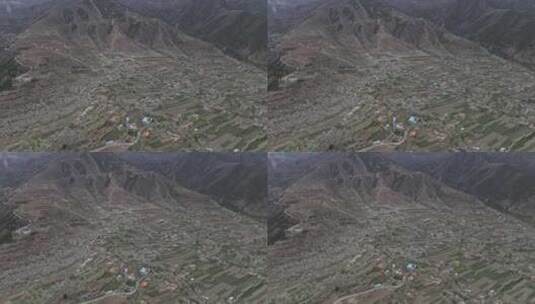 四川阿坝州中路藏寨金川梨花高空航拍高清在线视频素材下载