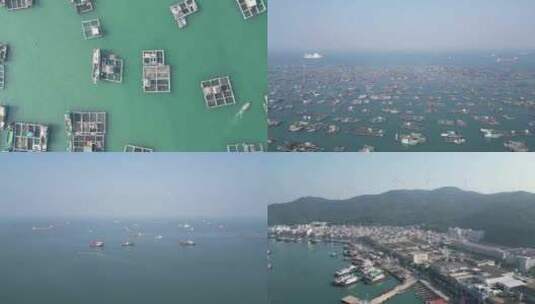 阳江海陵岛闸坡国家级中心渔港航拍高清在线视频素材下载