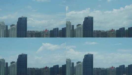 城市风光蓝天白云延时摄影高清在线视频素材下载