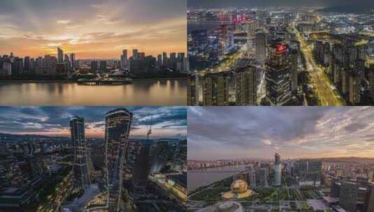 2024杭州钱江新城视频延时素材合集高清在线视频素材下载