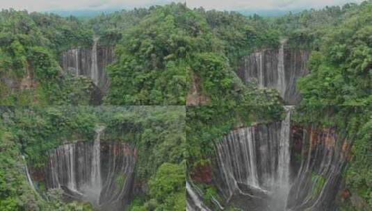 Tumpak SeWu，无人机，印度尼西高清在线视频素材下载