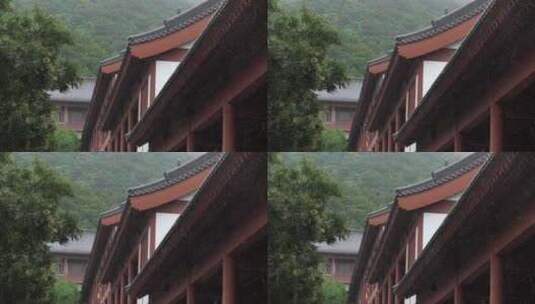 雨天屋檐下雨雨水惊蛰禅意古风清明大暑高清在线视频素材下载