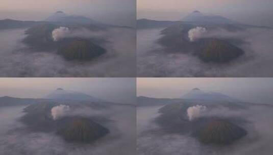 航拍印尼Bromo火山高清在线视频素材下载