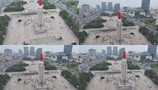 江西南昌八一广场-航拍高清在线视频素材下载