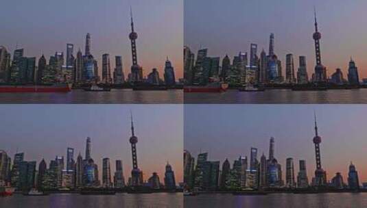 【正版素材】上海陆家嘴夜景高清在线视频素材下载