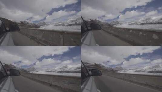 西藏雪山路拍高清在线视频素材下载