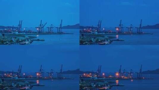 惠州港日转夜延时高清在线视频素材下载