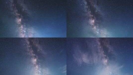 干净的银河星空延时背景高清在线视频素材下载