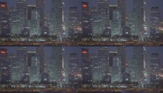 北京国贸夜景车流 都市夜景高清在线视频素材下载