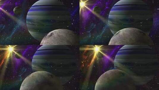 太空星云行星陨石银河星球动画 (13)高清在线视频素材下载