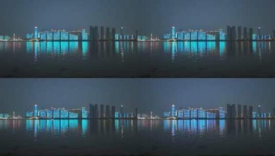 长沙湘江两岸灯光秀高清在线视频素材下载