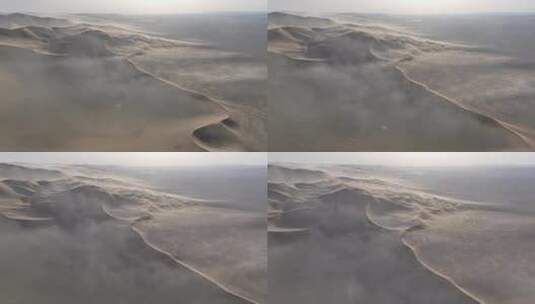 4k航拍沙流层沙漠风沙高清在线视频素材下载