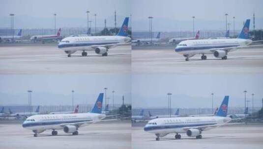 机场上的南方航空公司飞机高清在线视频素材下载