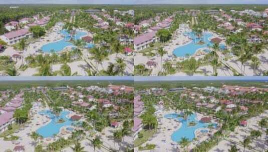 巴伊亚普林西比岛Grand La Romana酒店-带游泳池，夏季在多米尼加共和国高清在线视频素材下载