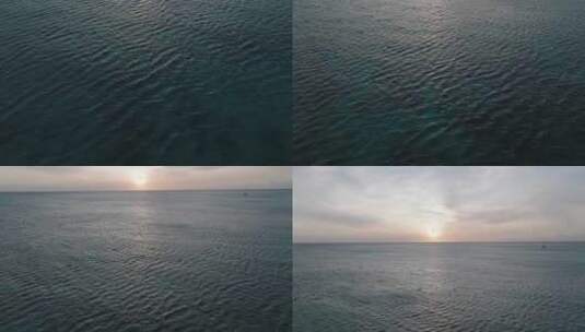 海洋上的戏剧性日落高清在线视频素材下载