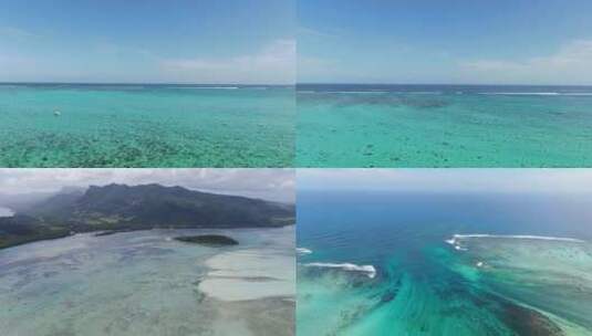 非洲毛里求斯海岸线4K高清在线视频素材下载
