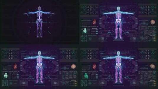 科技未来科幻医学医疗显示屏高清在线视频素材下载