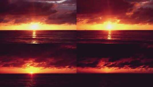 海上日出黄昏夕阳高清在线视频素材下载
