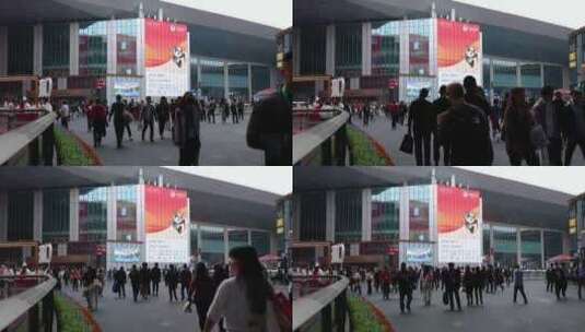2023第六届中国国际进口博览会人流高清在线视频素材下载