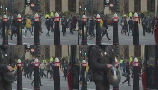 伦敦街道上的行人高清在线视频素材下载